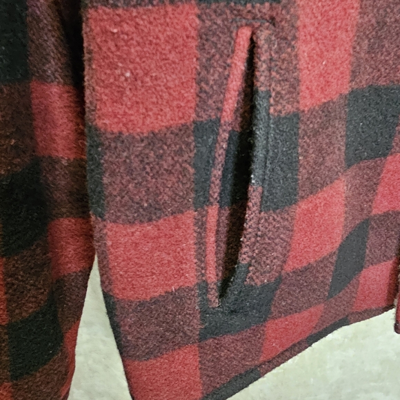 Wool Sherpa Lined Buffalo Check Lumber Jack Jacket Duer Ex Machina - Picture 5 of 9